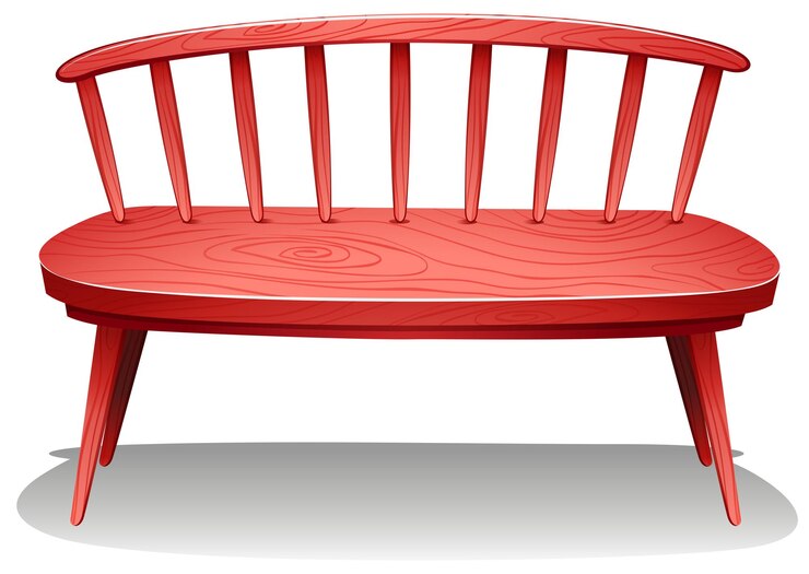 Gratis Vector een rood houten meubel