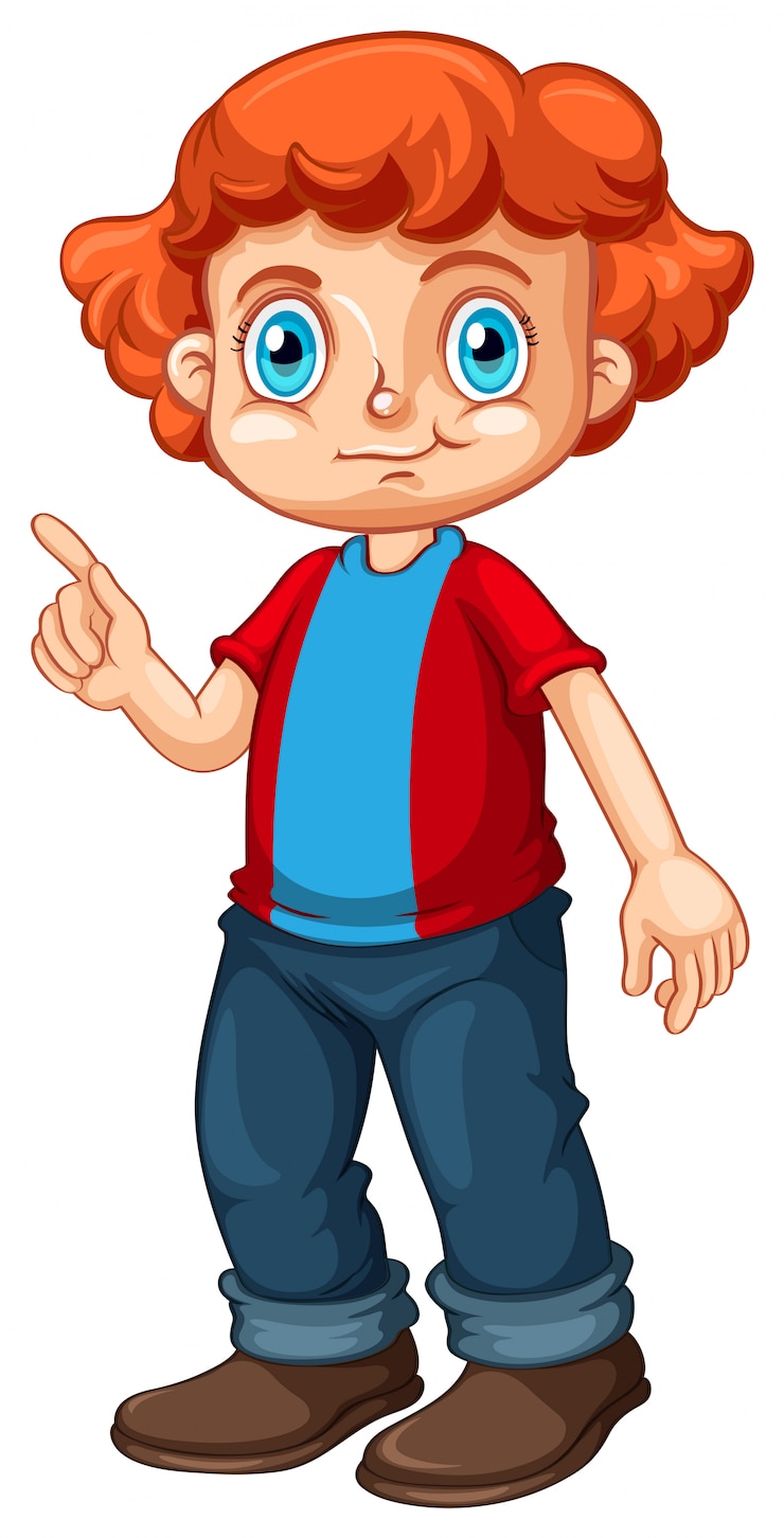 Gratis Vector een schattig jongenskarakter