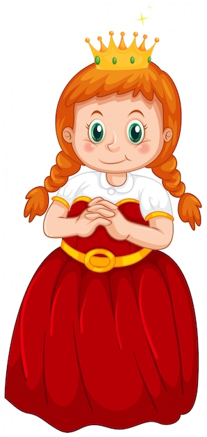 Gratis vector een schattig prinses kostuum