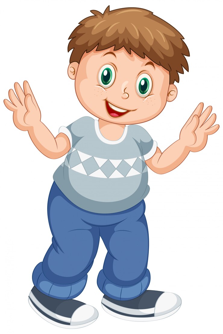 Gratis Vector een schattige jongen chaarcter