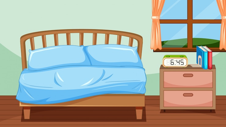 Gratis Vector een schattige kinderen slaapkamer achtergrond