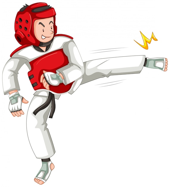 Gratis vector een taekwondo-atleet