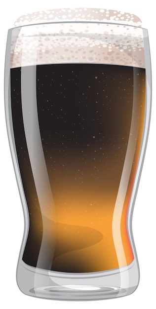 Gratis vector een verfrissend glas donker bier