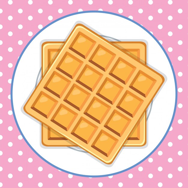 Een Waffle Dish Leuke Achtergrond