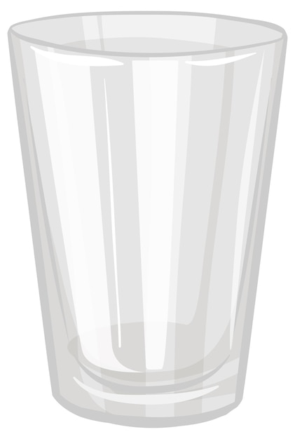 Gratis vector een waterglas dat op witte achtergrond wordt geïsoleerd
