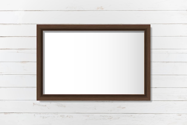 Gratis vector eenvoudig leeg frame op de muur