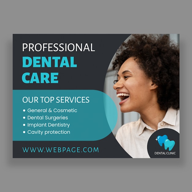 Eenvoudige banner voor tandheelkundige diensten