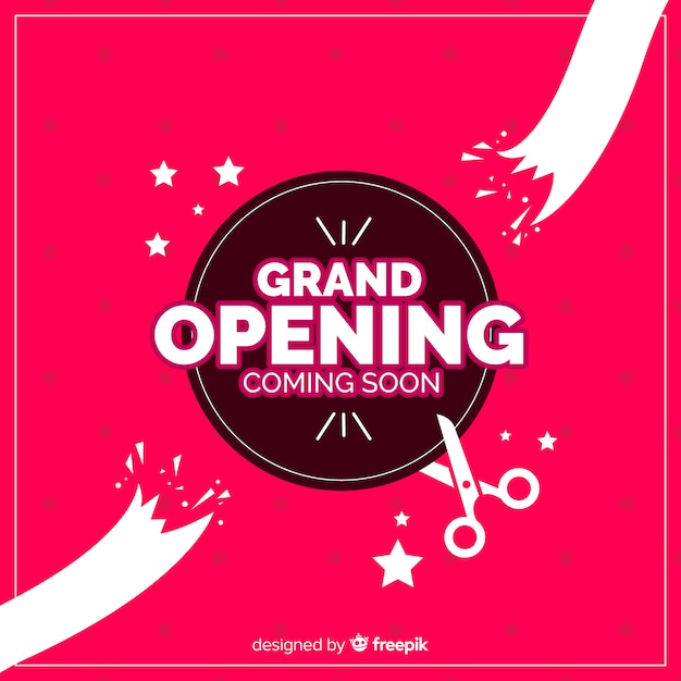 Gratis vector eenvoudige grootse opening achtergrond