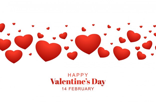 Gratis vector eenvoudige harten valentijnsdag achtergrond