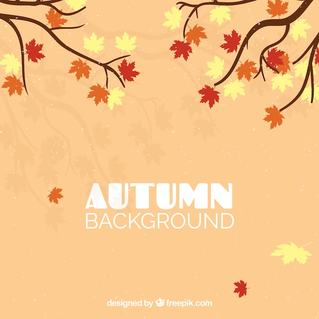 Gratis vector eenvoudige herfst achtergrond