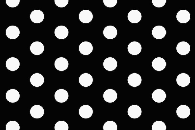 Eenvoudige patroonachtergrond, polka dot in zwart-witte vector