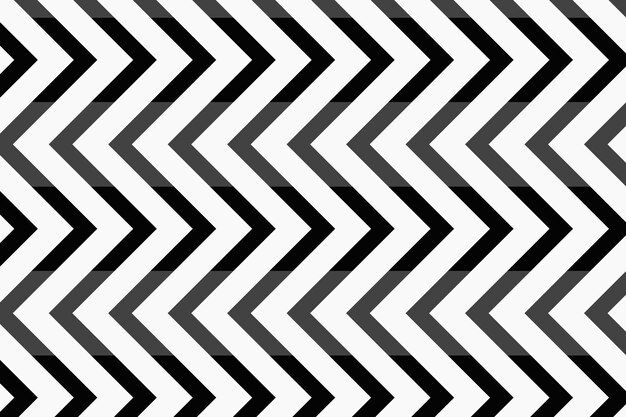Eenvoudige patroonachtergrond, zwarte zigzag abstracte ontwerpvector