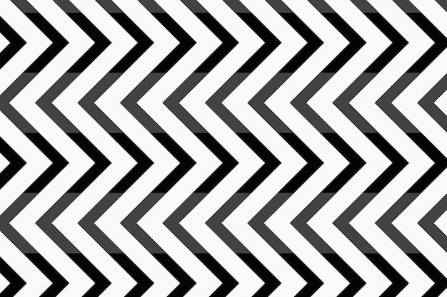 Eenvoudige patroonachtergrond, zwarte zigzag abstracte ontwerpvector