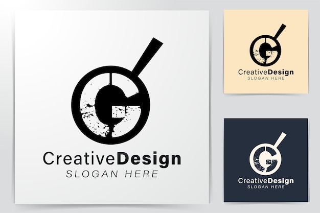 Eerste letter G Modern pan koken Logo-ideeën. Inspiratie logo ontwerp. Sjabloon vectorillustratie. Geïsoleerd Op Witte Achtergrond