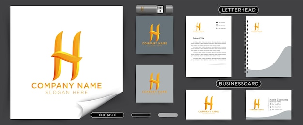 Eerste letter h warmte vuur logo ideeën inspiratie logo ontwerp sjabloon vectorillustratie geïsoleerd op een witte achtergrond