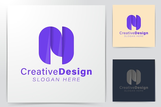 Gratis vector eerste letter n moderne logo ideeën. inspiratie logo ontwerp. sjabloon vectorillustratie. geïsoleerd op witte achtergrond