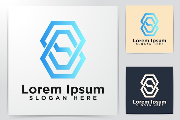 Eerste logo, letter S, moderne logo-ontwerpen vectorillustratie