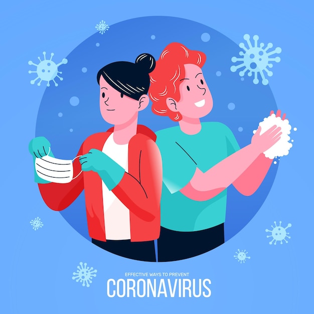 Gratis vector effectieve manieren om coronavirus te voorkomen