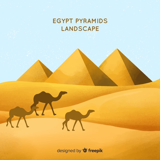 Egypte achtergrond met landschap