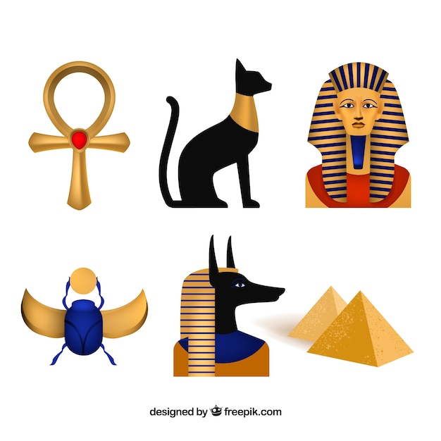 Gratis vector egypte goden en symbolen