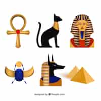 Gratis vector egypte goden en symbolen