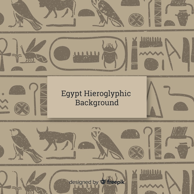 Gratis vector egypte hiërogliefen achtergrond