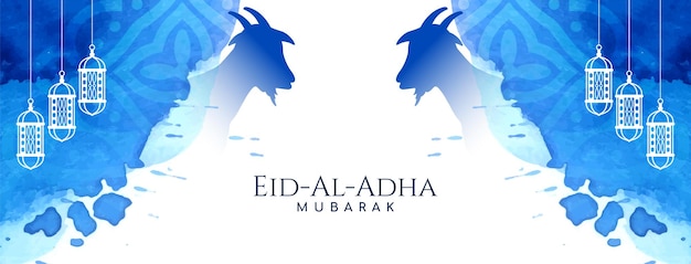 Eid al adha mubarak religieus islamitisch spandoekontwerp