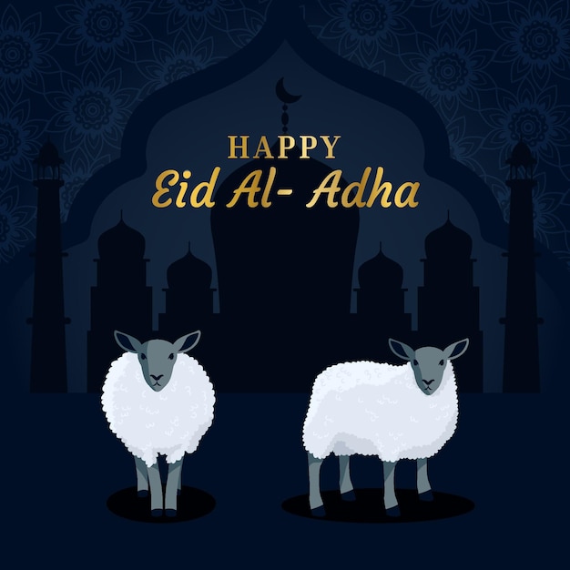 Eid al-adha viering illustratie