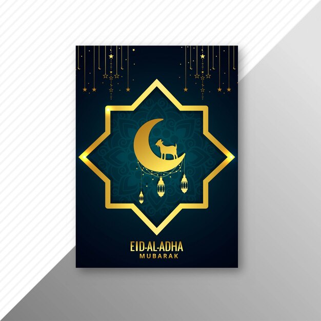 Eid al-adha wenskaart voor moslim brochure