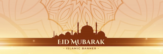 Eid festival aanbidding moskee banner