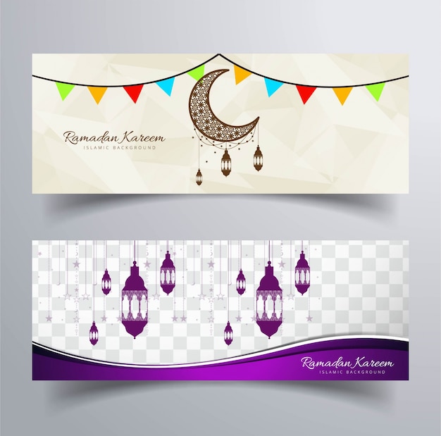 Gratis vector eid mubarak banners