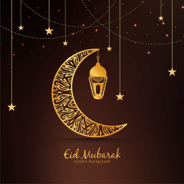 Eid Mubarak decoratief religieus achtergrondontwerp
