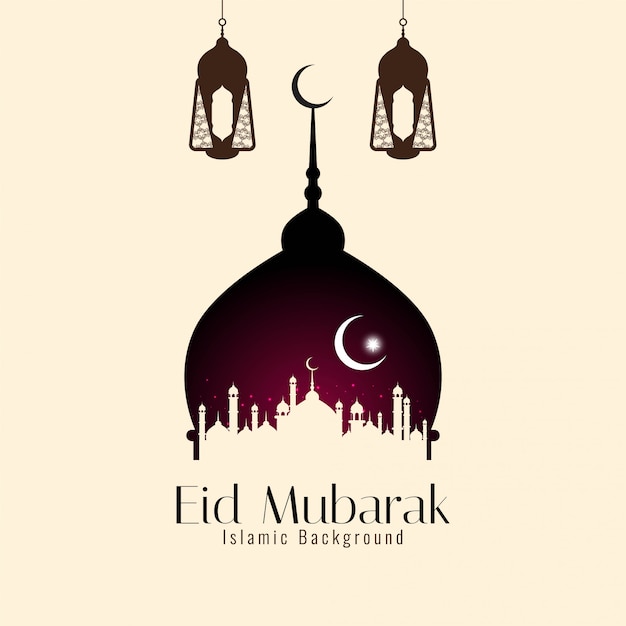 Eid Mubarak Islamitische religieuze elegante achtergrond