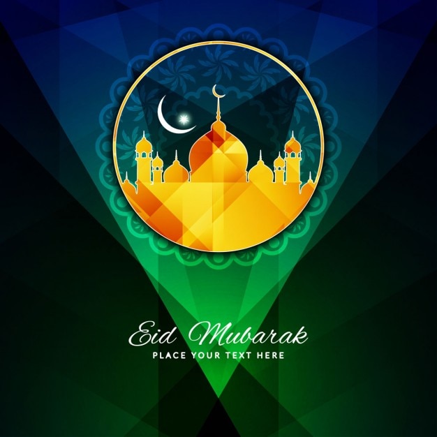 Eid mubarak kleurrijke achtergrond ontwerp