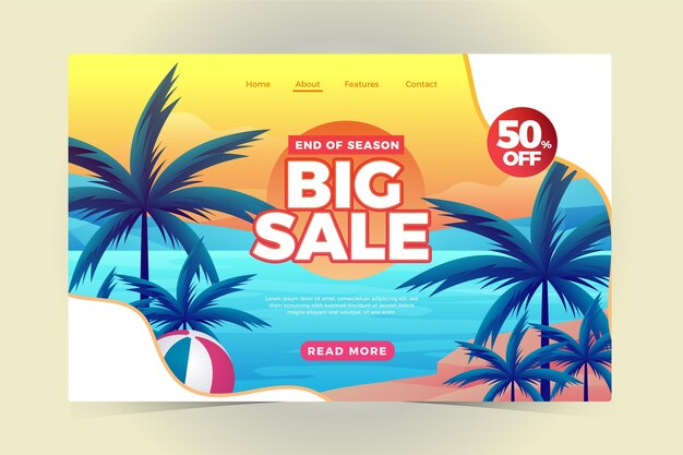 Einde seizoen zomerverkoop - bestemmingspagina