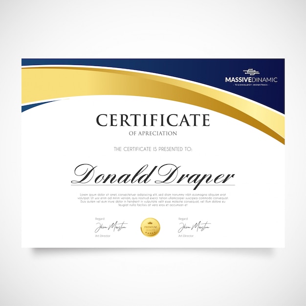 Elegant appreciation certificate template