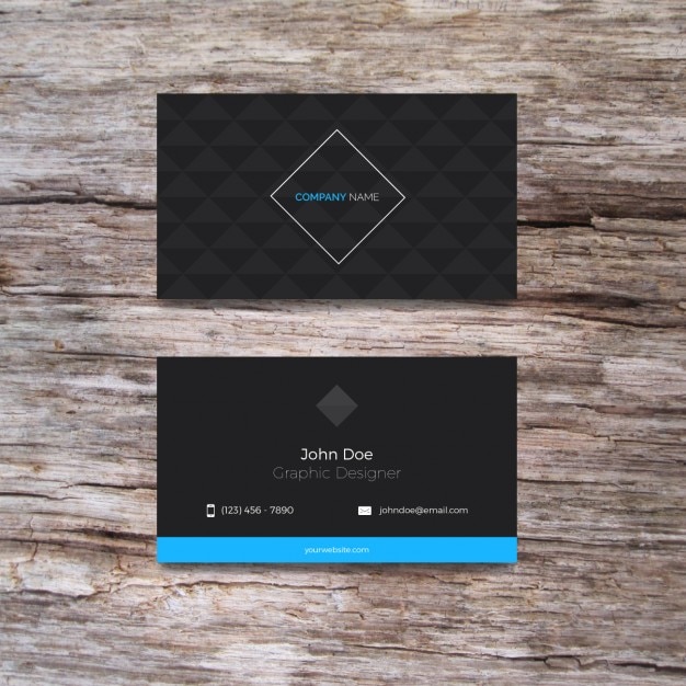 Elegant black business card