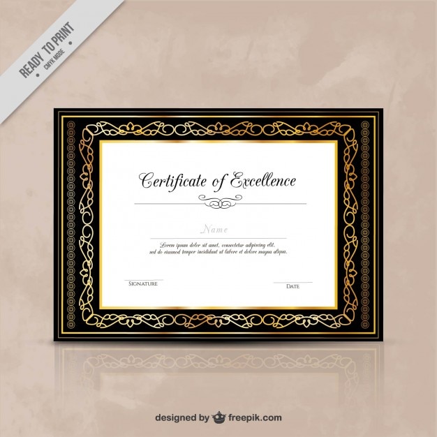 Gratis vector elegant certificaatsjabloon