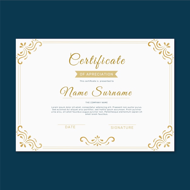 Elegant certificaatsjabloon