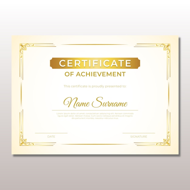 Elegant certificaatsjabloon