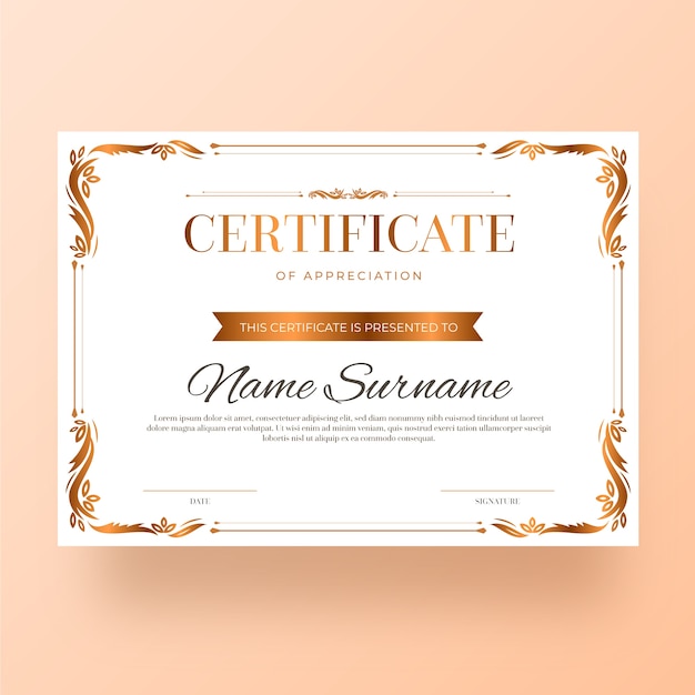 Elegant certificaatsjabloon