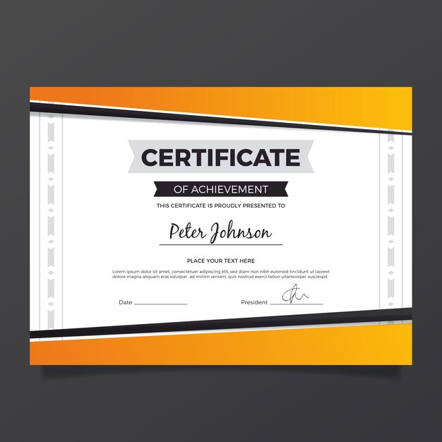 Elegant certificaatsjabloon