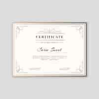 Gratis vector elegant certificaatsjabloon