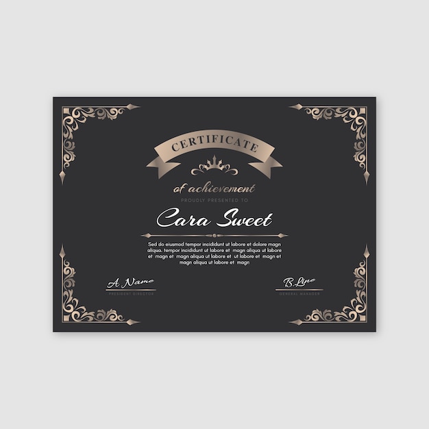 Elegant certificaatsjabloon