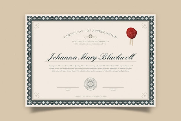 Elegant certificaatsjabloon