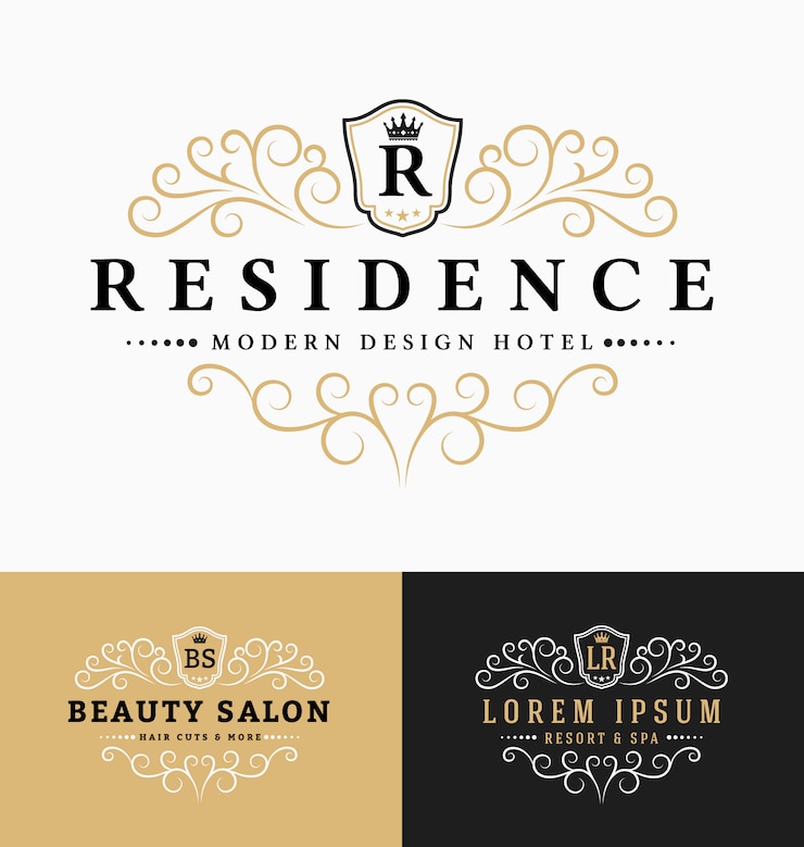 Gratis Vector elegant emblemeninzameling