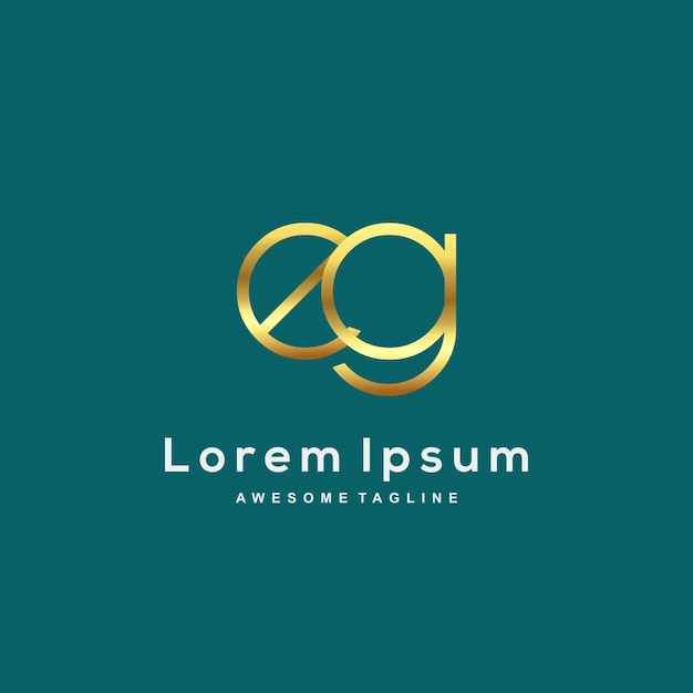 Gratis vector elegant letter eg-monogram logo-ontwerp