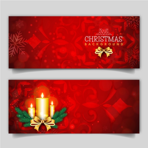 Elegant Merry Christmas Banner met lichteffect