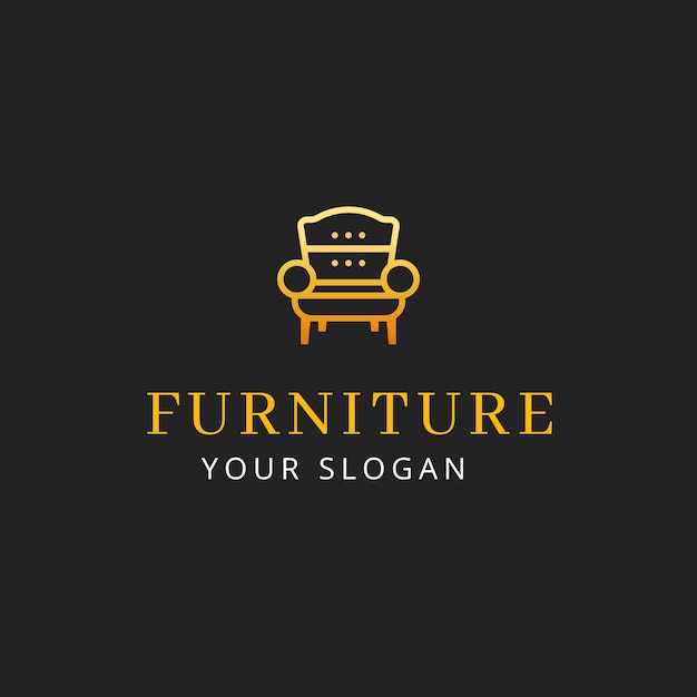 Gratis vector elegant meubels logo concept