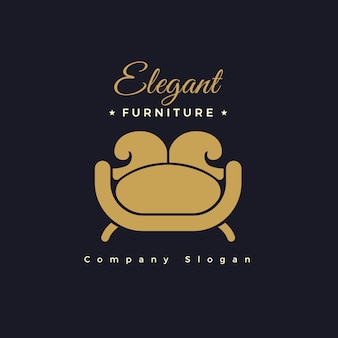 Elegant meubilair logo sjabloon concept